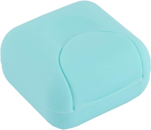 uxcell Plastic Travel Mini Soap Dish Box Holder Case Container Blue