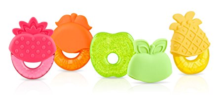 Nuby IcyBite Fruit Shaped Teether, Colors May Vary