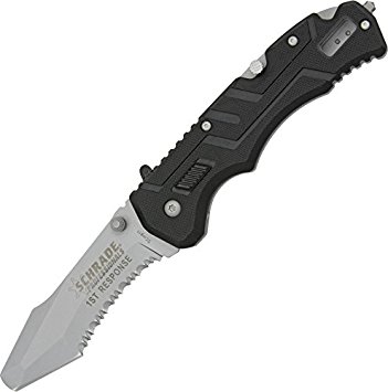 Schrade Professionals SCH911 M.A.G.I.C. Assisted Opening Folding Knife Serrated Clip Point Re-Curve Blunt-