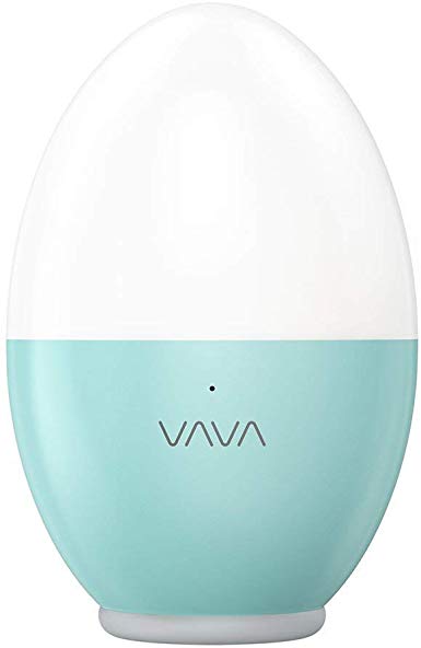 Night Light for Kids, VAVA Night Lights for Babies, Bedside Lamp, Safe ABS PC, Breakage Resistant, Eye Caring LED, Adjustable Brightness and Color, Touch Control, 80 Hours Runtime (Blue)