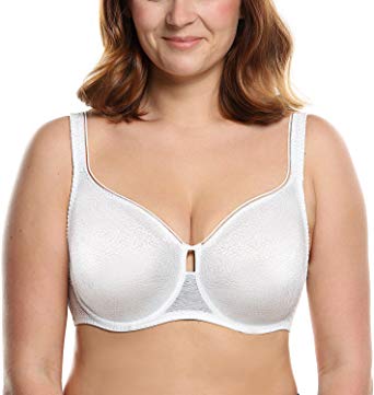 Elaver Women's Full Figure Unlined Minimizer Underwire Bra