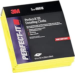 3M Perfect-It Detailing Cloths, Yellow, 6/Pack