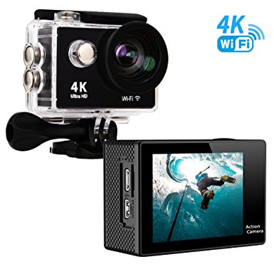 Sports Action Camera 4K Ultra HD 16.0MP WIFI Waterproof Camcorder 2.0 Inch Screen Support 2.4G Remote Control With Dual Batteries