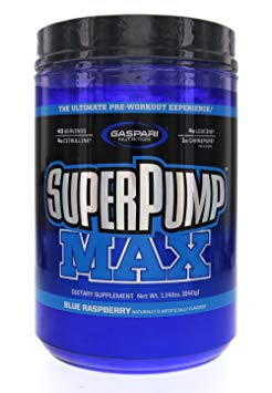 Gaspari Nutrition Super Pump MAX Blue Raspberry Ice 40 Servings