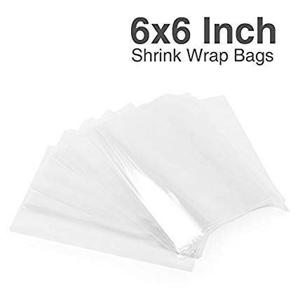 Metronic 6x6 500pack Shrink Wrap Bags for Soaps, Candles, Jars and Small Gifts,Clear Heat Shrink Wrap/Shrink Film Wrap