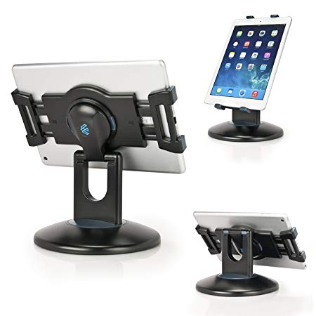EHO Retail Kiosk iPad Stand, 360° Rotating Commercial Tablet Stand, 6-13.5" iPad Mini Pro Business Tablet Holder, Swivel Design for Store POS Office Showcase Reception Kitchen Desktop