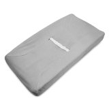 American Baby Company Heavenly Soft Chenille Fitted Contoured Changing Pad Cover Gray