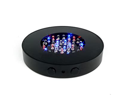 Fortune Products LB-RGBW-6B Super Bright 40 LED Light Base, 6 1/4" Diameter, 1" Height, Multi-Color Black Body