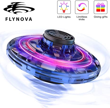 Flying Spinner Toy for Kid Adult, Hand Operated Boomerang for Office Outdoor, Shinning LED Lights & Drop Proof & Fast Charging & Easy to Operated, Great Gift for All Ages