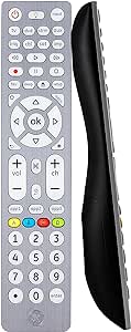 GE 8-Device Backlit Universal Remote Control for Samsung, Vizio, LG, Sony, Sharp, Roku, Apple TV, RCA, Panasonic, Smart TV, Streaming Players, Blu-Ray, DVD, Simple Setup, Silver, 47508