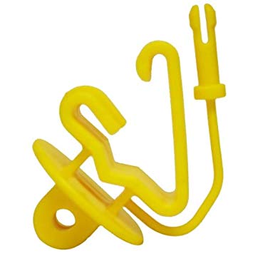 Zareba ITPLY-Z Pin-lock T-Post Insulator, Yellow, 25 per Bag