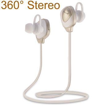 StarryBay 360 Stereo Bluetooth Version 40 Bluetooth Headset Headphones Lightweight Sweatproof Neckband Wireless Music Sports Headset for RunningGymExerciseDriving