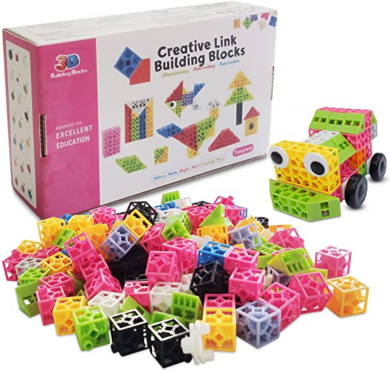 Creative Building Blocks for Toddlers, 148 PCS Building Toys for Kids 3-5 Educational Learning Toys Kit for Preschool Kids Construction STEM Building Toys Kit for 3 4 5 6 7 Year Old Boys Girls Gift