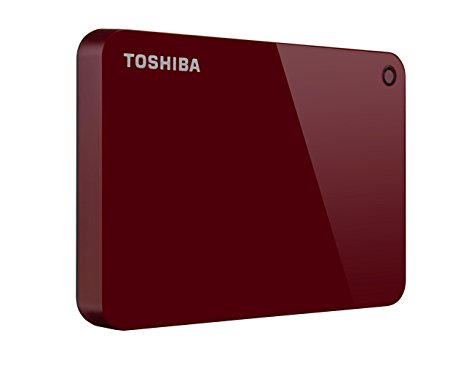 Toshiba HDTC910XR3AA Canvio Advance 1TB Portable External Hard Drive USB 3.0, Red