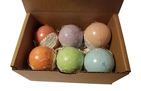 Alex & Isaac Soaps Fruit Scents Handmade Bath Bombs Gift Set (Pack of 6)