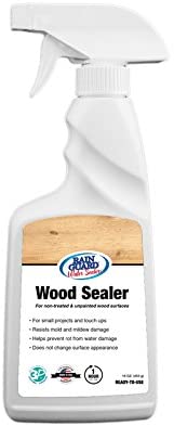 Premium WOOD SEALER 16 oz - Clear Natural Finish, Silane Siloxane Penetrating Water Repellent Sealer for all Unpainted and Non-Treated Porous Wood Surfaces