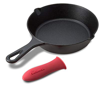 Pre Seasoned Cast Iron Skillet (8-Inch) Oven Safe Cookware | Indoor and Outdoor Use | Grill, Stovetop, Induction Safe