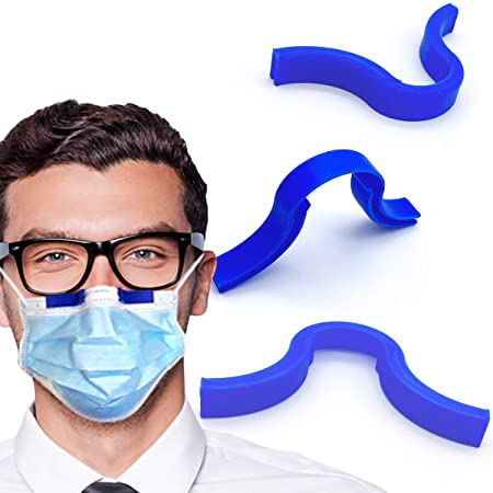 1 x Anti-Fog Nose Clip For Mask - UK Supplier - Prevents Glasses Fogging & Steaming - Smoother Breathing - Increased Face Comfort – Recyclable - Fully Biodegradable – Nose Bridge Strip (Blue)