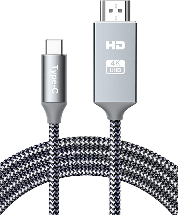 USB C to HDMI Cable 10ft,4K@60Hz OSB USBC 3.1 Type-C to HDMI Cable Thunderbolt 3 Adapter for MacBook Pro/Air 2019/2018,Dell XPS 13/15,Samsung Note 10/S10/S9/S8 Plus,Galaxy S8/S9/S9 Plus