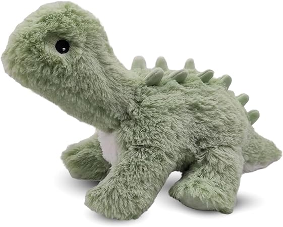 Warmies Green Long Neck Dinosaur Heatable and Coolable Weighted Stuffed Animal Plush