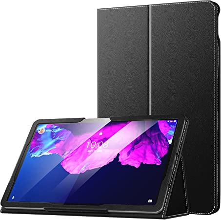 MoKo Case for Lenovo Tab P11 Plus 2021 (TB-J616F/607F) & P11 2020 (TB-J606) 11", Slim PU Tablet Shell Cover Stand Case with Auto-Wake/Sleep Fits Lenovo Tab P11 11" 2020, Black