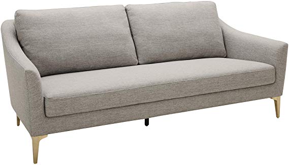 Rivet Alonzo Contemporary Modern Sofa Couch, 80"W, Grey