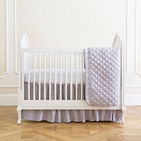 Summer Infant 4-Piece Classic Bedding Set with Adjustable Crib Skirt, Medallion Taupe