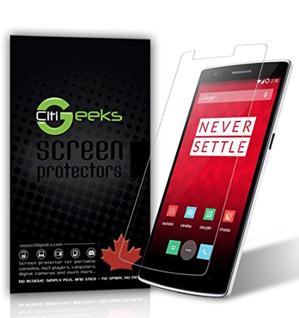 CitiGeeks® 3x Anti-Glare Premium HD Screen Protector for OnePlus One. Lifetime Replacement Warranty. Fingerprint Resistant Matte Pack of 3 in CitiGeeks® Retail Package.