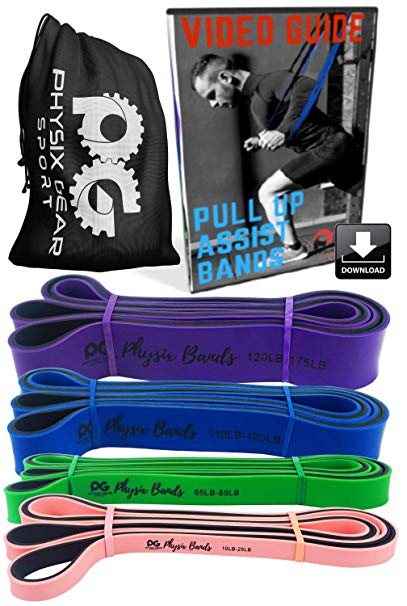 Pull Up Assistance Bands - Best Resistance Loop Bands Set for Pullup Assist, Muscle Toning, Stretching, Legs Glutes Crossfit Physical Therapy Pilates & Yoga - Home Gym - 1 Green