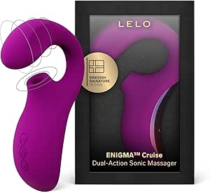 LELO Enigma Cruise Dual Stimulator Waterproof Clitoral Vibrator with 8 Vibrating Patterns Rabbit Sex Toy Vibrator for Women, Deep Rose