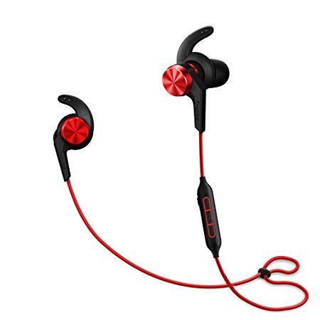 1MORE iBFree Bluetooth In-Ear Wireless Headphones (Earphones/Earbuds/Headset) with Apple iOS and Android Compatible Microphone and Remote (Vibrant Red)
