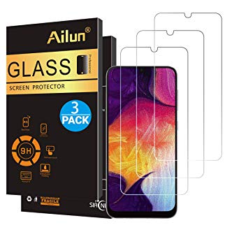 Ailun Screen Protector for Samsung Galaxy A50 A30 2019 Tempered Glass Screen Protector 3Pack 9H Hardness 2.5D Edge Ultra Clear Anti Scratch Case Friendly