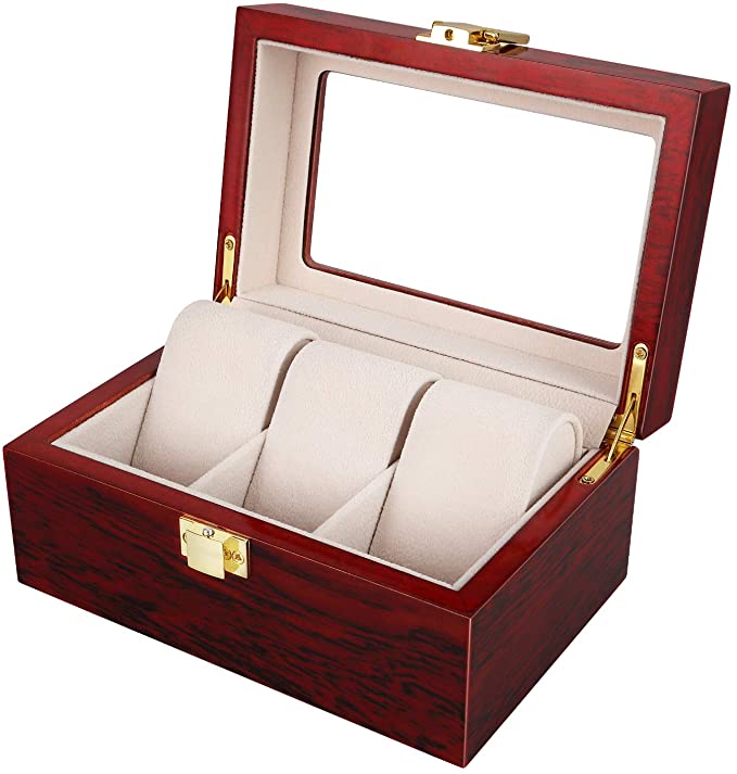 Watch Display Storage Box Jewelry Collection Case Organiser Holder Wooden