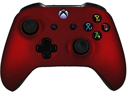 Xbox One S / X Soft Touch Custom Modded Rapid Fire Controller -Soft Shell For Comfort Grip X - Includes Largest Variety of Modes - Master Mod(Red)