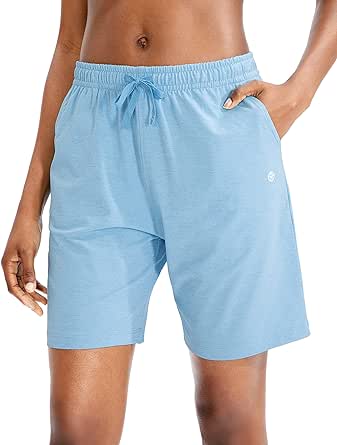 G Gradual Women's Bermuda Shorts Jersey Shorts with Deep Pockets 7" Long Shorts for Women Lounge Walking Athletic