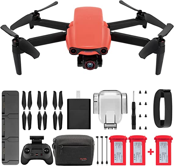 Autel Robotics EVO Nano  Premium Bundle- 249g Mini Drone with 4K Camera, 3-Way Obstacle Avoidance Quadcopter UAV, 50MP Photo 10KM HD Video Transmission, PDAF   CDAF RYYB HDR, Nano Plus Drone (Red)