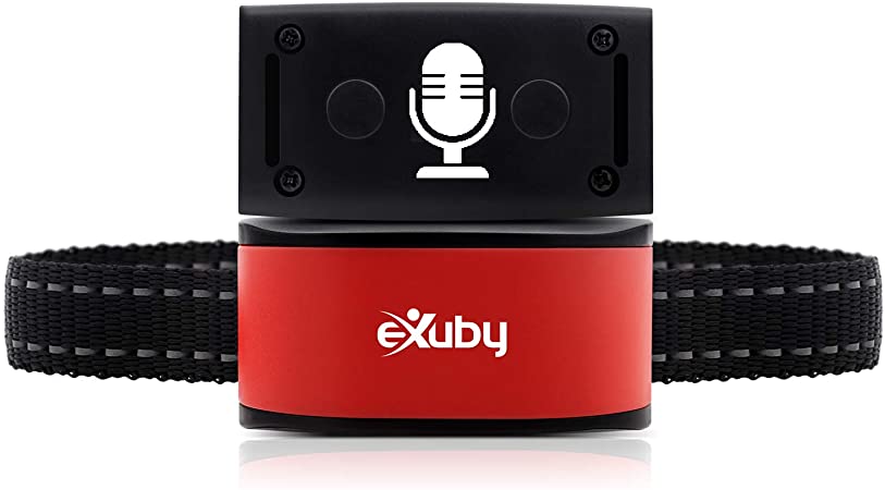eXuby Friendly Dog Bark Collar w/ Built-in Microphone for Small Dogs - Humane Sound & Vibrations (No Shock) - Only Activates When Your Dog Barks - Advanced Chipset Auto Adjusts Vibration - No Prongs