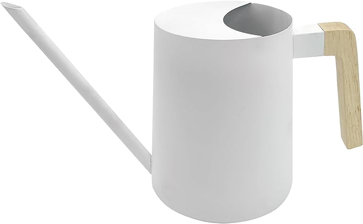 kathson Watering Can for Indoor Plants, 35oz/1000ml Small Watering Can, Plant Watering Can, Modern Watering Can with Long Spout, Watering Can for House Bonsai Plants (White)