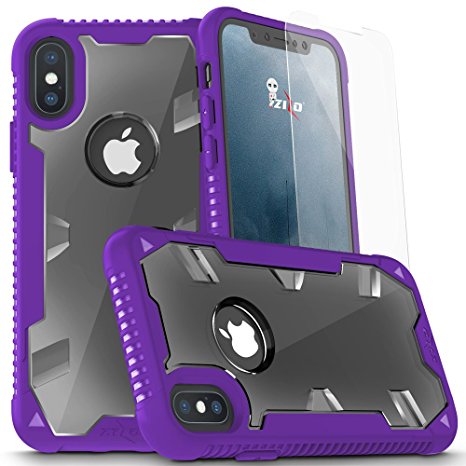 iPhone X Case - Zizo Proton 2.0 Cover [Military Grade Drop Tested] w/ 0.3m 9H [Tempered Glass Screen Protector]