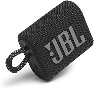 JBL Go 3: Portable Speaker with Bluetooth, Built-in Battery, Waterproof and Dustproof Feature - Black