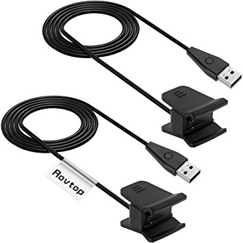 Rovtop 100 cm Fitbit Alta HR Charger with Reset Button, 2 Pcs Replacement USB Charger Charging Cable Adapter for Fitbit Alta HR Fitness