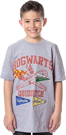 Harry Potter Boys' Hogwarts Quidditch Youth Short Sleeve T-Shirt