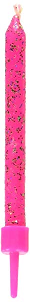 Wilton Birthday Glitter Candles - PINK (Set of 10)