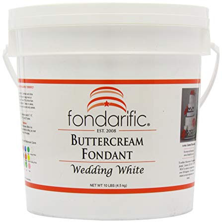 Fondarific Buttercream Wedding White Fondant, 10-Pounds