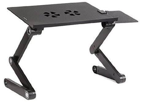 Accuon Adjustable Vented Laptop Table Computer Desk, Light Aluminium Alloy up to 17" (0186-A) by Accuon