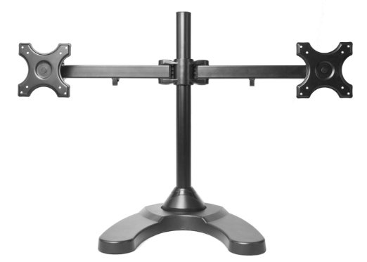 MonMount Dual LCD Freestanding Monitor Stand Up to 24-Inch Black LCD-6460B
