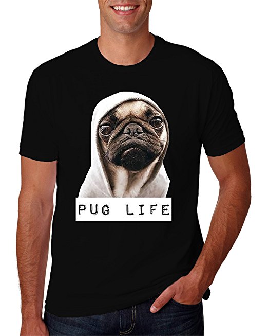 Hot Ass Tees Adult Unisex Pug Life Funny Thug Life T-Shirt