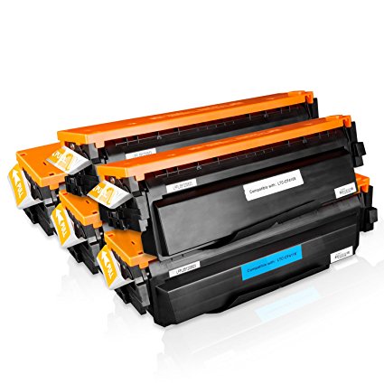 5PK - SOJIINK Compatible Extra High Yield HP 410X (CF410X CF411X CF412X CF413X) 2x Black, Cyan, Yellow, Magenta for HP LaserJet Toner Cartridge for HP LaserJet Pro M452, M377, M477 laser printer
