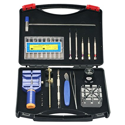 HTS 194D0 19 Pc Watch Tool Kit With Plastic Carrying Case