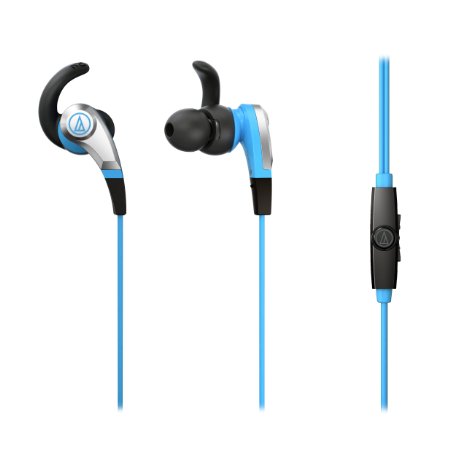 Audio-Technica ATH-CKX5iSBL SonicFuel In-Ear Headphones with In-line Microphone & Control, Blue